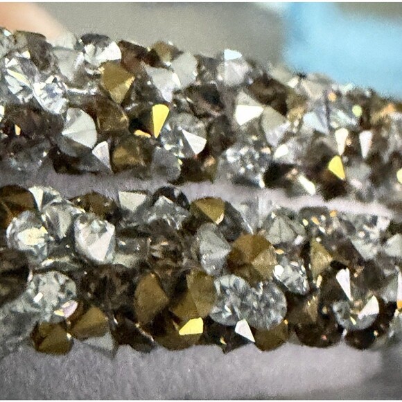 Crystal Energy SWAROVSKI Amber style End Crystal Coil Wrap Bracelet /Earring Set - Picture 9 of 12